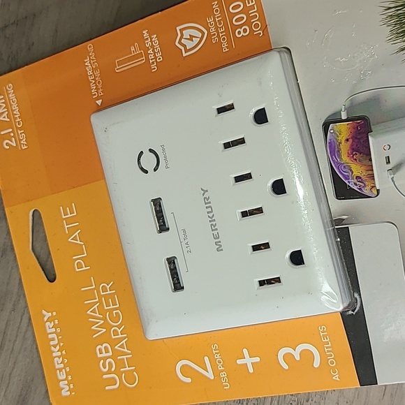 Merkury Innovations USB Wall Plate Charger - Picture 2 of 5